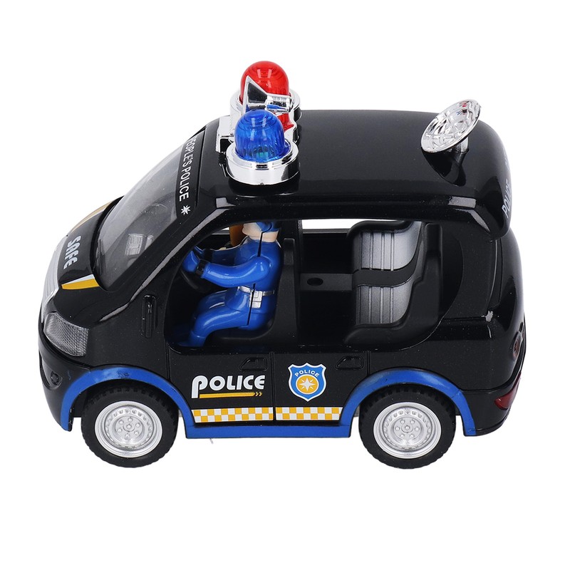 Policeman Car Toy Strong Alloy Detailed Texture Lights Sound Effect