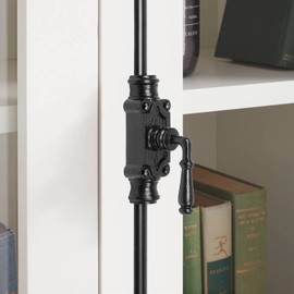A29 Hardware 2 Feet Lever Style Iron Cremone Bolt for Cabinets, Black Powder Coat Finish, Available only in Right Hand Configuration