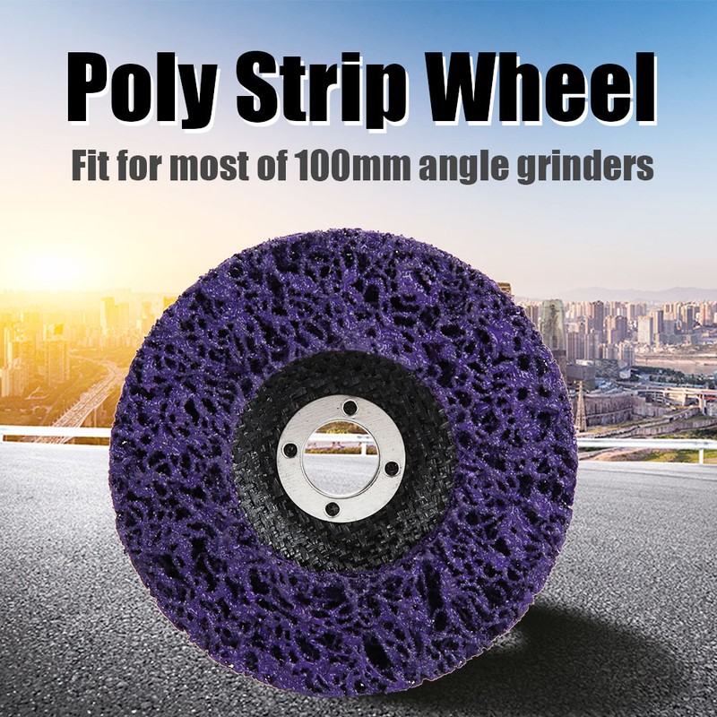5Pcs 100mm Poly Strip Wheel Disc Paint Rust Removal Tool