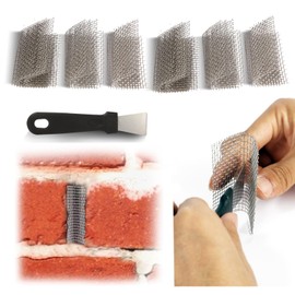 120 Pieces Stainless Steel Weep Hole Covers for Brick Wall, 2.75 Inch Brick Hole Filler, Bended Window Weep Hole Covers to Stop Mice, Wasps, Lizards, Snakes, Scorpions, and More