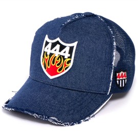 Yoshinorikotake Design Denim Red Fire Cap 444, blue