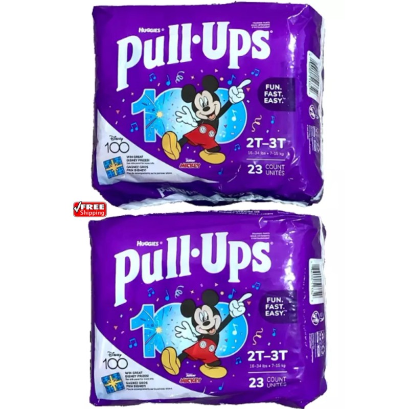 Huggies Pull Ups Boys Training Pants Size 2T-3T, 16-34 Lbs