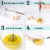 Egg Whisk Stainless Steel Hand Push Whisk Egg Blender Semi-Auto