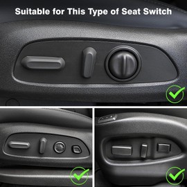 TOP-MAX Power Seat Switch Driver Side Compatible with Chevy Silverado Malibu GMC Sierra Acadia Buick Enclave Regal Camaro Cruze Equinox Traverse, Seat Adjustment Controller for 25974714