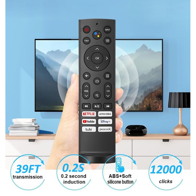 New Remote Control Replacement for Hisense TV (ERF3A90), Fit for