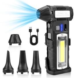 Compressed Air Duster, 130000RPM Electric Air Duster with LED Display, 2 Gear Adjustable Cordless Air Blower Magnetic Base, 8000mAh Rechargeable Air Duster for PC, Keyboard, Car, Outdoors, Home