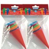 12 Small School Cones Decorative Colourful Height 12 cm Top