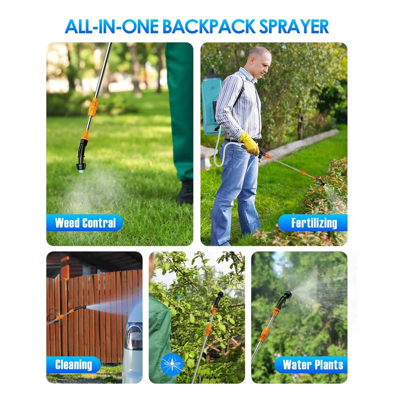 Battery Powered Garden Sprayer 3.2 Gallon, Electric Backpack Sprayer, Weed
