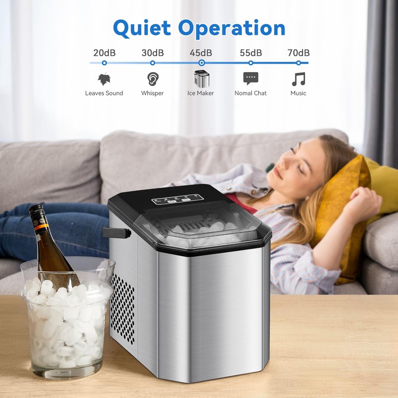 Countertop Ice Maker, 26 lbs in 24 Hours, 9 Bullet