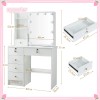 NEW White Vanity Makeup Table Dressing Desk Set w/Stool 10