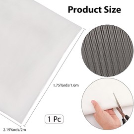 CABODYALS 78.7x63 Inch Polyester Mesh Fabric White Voile Solid Mosquito Net Breathable Fabric Netting Sheer Tulle Gauze Soft Cloth By the Yard for Sewing Making Crafts Clothes Dress Home Decor Diy Bag