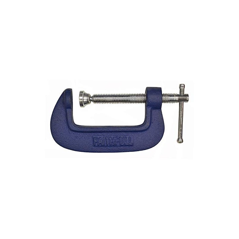 Faithfull FAIHC1 Mini G Clamp, Blue, 16 mm Throat, 25