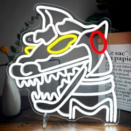 Heliwey Mecha Monsters Neon Sign for Bedroom Wall Decor LED Neon Monsters King Wall Art Trendy Light for Gaming Room Mecha Dinosaur Sci-Fi Gifts