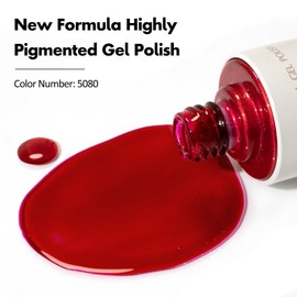 VENALISA Jelly Red Gel Nail Polish 1 Pcs 10ML Transparent Sheer Soak Off UV Gel Salon Manicure DIY at Home