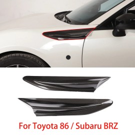 MXauto-2024 Black Side Fender Vent Fins Air Wing Car Trim For Toyota 86 Subaru BRZ 2012-2020