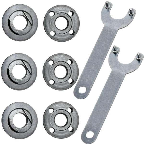 8PCS Angle Grinder Nut & Wrench Kit - 5/8-11 Flange