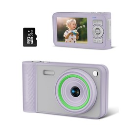 New Digital Camera 50MP FHD 1080P Camera Digital Point and Shoot Camera with 16X Zoom Anti Shake Compact Compact Small Camera for Boys Girls Kids (White)