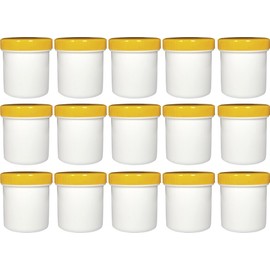 15 Containers Containers Ointment Cream Ointment Kruken High 12ml Capacity with Yellow Lids – Made in Germany