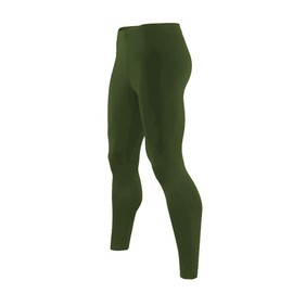 9M Mens Ultra Soft Thermal Underwear Leggings Bottoms - Compression Pants with Fleece Lined, Army Green, Medium