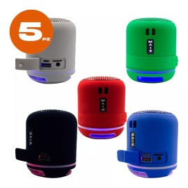 Maíz Bocina Bluetooth Mini/ Fm/ Usb/ Aux/ Sd / Fm Luzled/pack 5pz