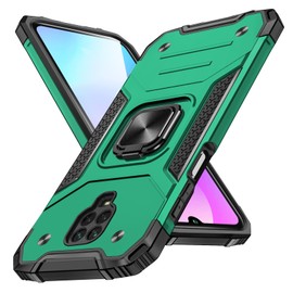 WACJOSD C82-note9s-01 Redmi Note 9S Case, Ring, Shockproof, Shock Absorbing, US Military MIL Standard Certified, Lens Protection, TPU + PC Ring, Fingerprint Prevention, Car Holder Compatible, Stand Function, Dustproof, Thin, Lightweight, Drop Prevention,