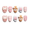 Sun&Beam Nails Handmade Nail Tip, Medium, Long, Coffin Ballerina, Purple,