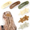 6 Pack Large Flat Hair Claw, 2 Styles Claw Clips