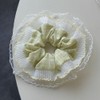Green Exquisite Pleated Lace Hair Band, Sweet And Elegant, Romantic