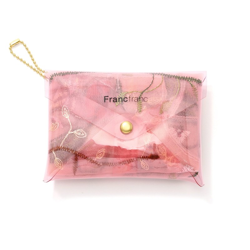 Francfranc Tulle Bag, multi × light pink