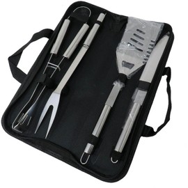 Grill Parts For Less BBQ Grill 4-Piece Tool Set with Carrying Case