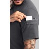 ChefUniforms.com Men's Performance Stretch Chef Coat With Zipper Closure (Pewter/Black,