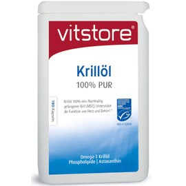 Krill Oil 500 mg 180 Capsules | Premium Superba Quality Krill Oil 100% Pure | High Dose Antarctic Krill Oil with MSC Certificate | Omega 3 Fatty Acids, Astaxanthin, Phospholipids | Rich in EPA and DHA