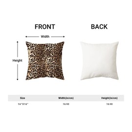 Leopard Print Pillow Covers 16 x 16 Set of 2 Cheetah Skin Decorative Throw Pillow Modern Outdoor Cotton Square Farmhouse Animal Cushion Cover for Home Couch Sofa