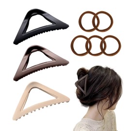 3 Pieces Triangle Hair Clips Non-Slip Hair Clips Women Girls Hair Accessories Tri-color Hair Clips for Thick Hair