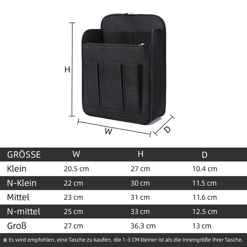 SHINGONE Felt Bag Organiser Backpack for Women, Backpack Organiser with