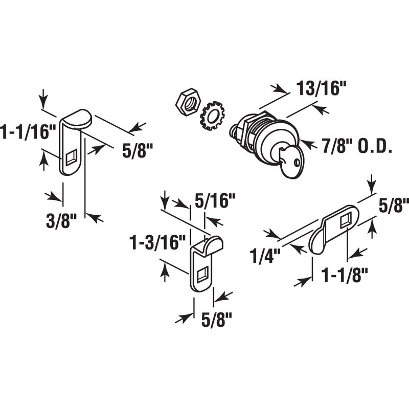 Prime-Line S 4648 Mailbox Lock – Replacement, Multipurpose Mailbox Lock