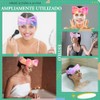 3 diademas de microfibra Triko con moño tie dye desmontable