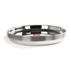 Sumeet Stainless Steel Heavy Gauge Deep Wall Dinner Plates with