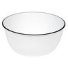 Corelle Livingware 28-Ounce Super Soup/Cereal Bowl, Classic Caf¿ Black Rim