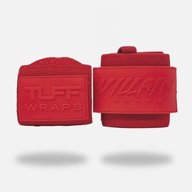 TuffWraps 16" Villain Wrist Wraps - Solid Red