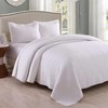 MarCielo 3 Piece 100% White Cotton Quilt Set Lightweight Bedspread