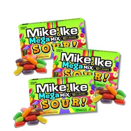 Mike & Ike - Gift Pack of 3, 4.25 oz. Theater Boxes By Lyza's Sweets & Treats (Mega Sour Mix)