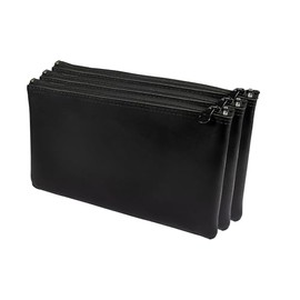 Pack of 3 XXL Bank Bags A4 A5 Three Black Money Bags Money Bag Money Document Money Bank Bank Folk Bank Post Bank