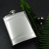 iSavage 6oz Hip Flask with Engraving Decoration with a Funnel