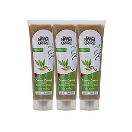 Crema Dental Natural LIBRE DE FLUOR Artesanal-Sin Fluor, Gluten, Sulfatos (SLS), Parabenos, Petrolatos, Triclosan, Azucar| bienestar NEEM ERFRE (Cardamomo, Paq. 3)