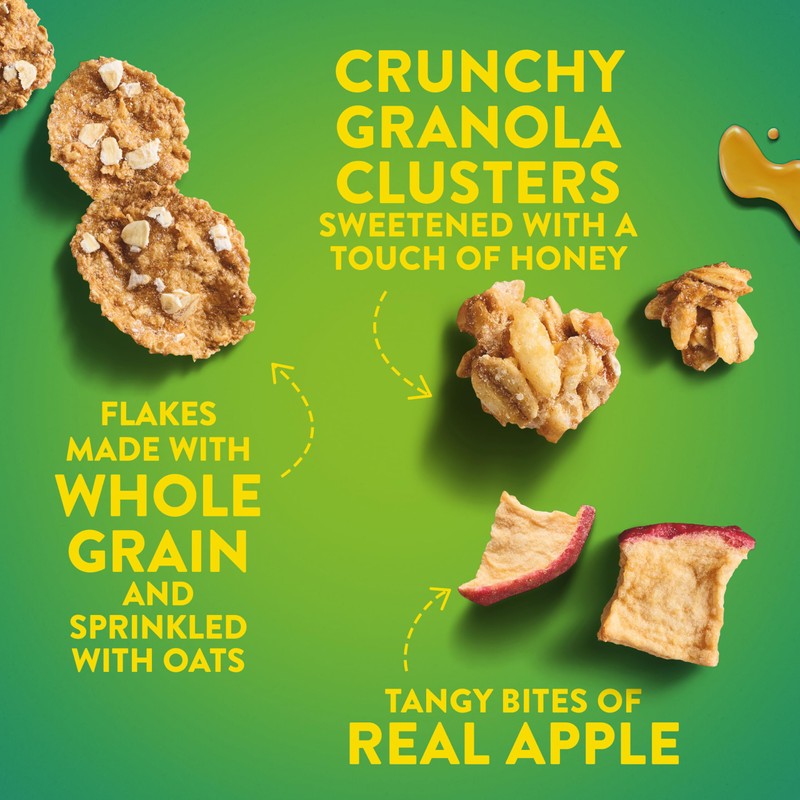 Nature Valley Apple Cinnamon Breakfast Cereal with Flakes, Granola Clusters