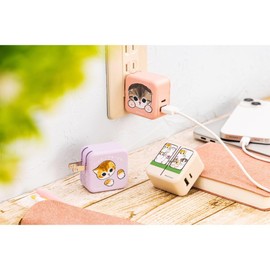 mofusand 2 Devices Simultaneous Charging/32W AC Adapter (Cat Charger)