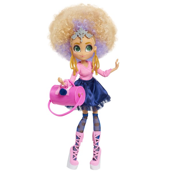 Hairdorables Hairmazing Bella Fashion Doll, Blonde and Purple Curly Hair, Pink Outfit, Ballerina Dancer, by Just Play