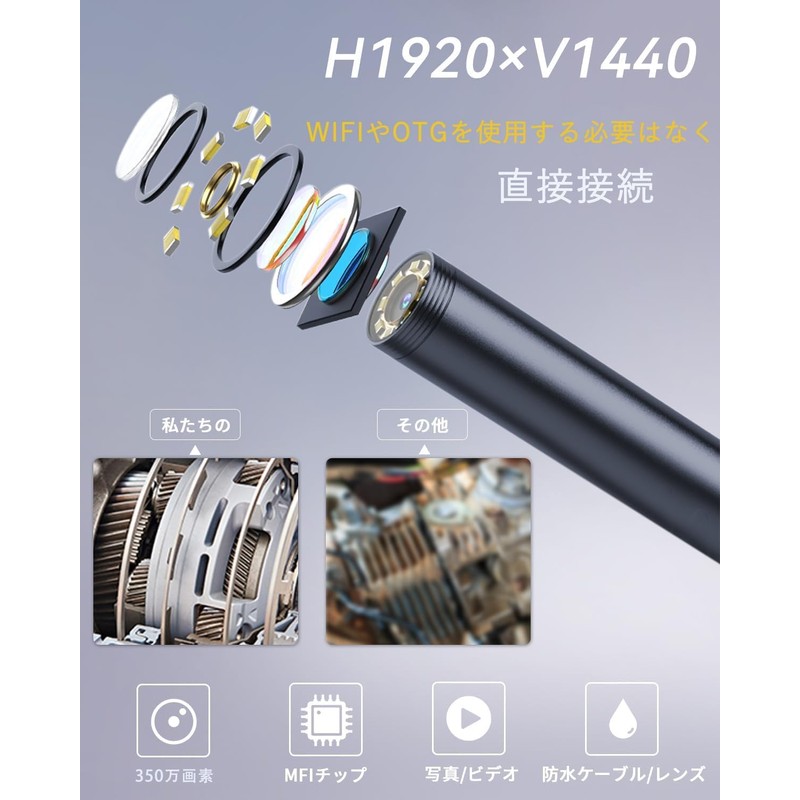 5mm Ultra-Slim Fiberscope Endoscope Camera 3.5 Million Pixels Waterproof Industrial