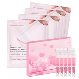 PDRN Pink Collagen Jelly Gel Mask & PDRN Pink Peptide Serum Ampoule Pre-makeup Korean Skincare Set